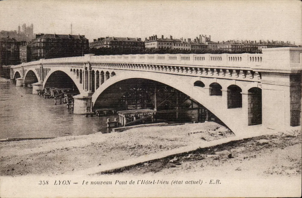 LYON — Der neue Pont de l'Hôtel-Dieu (aktueller Zustand) — E.R. Nr. 358 - Vorderseite