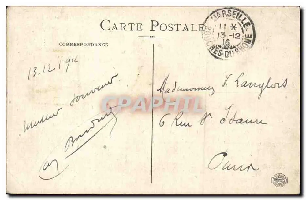 Marseille - A Corniche (O Profeta) - I. P. - Verso
