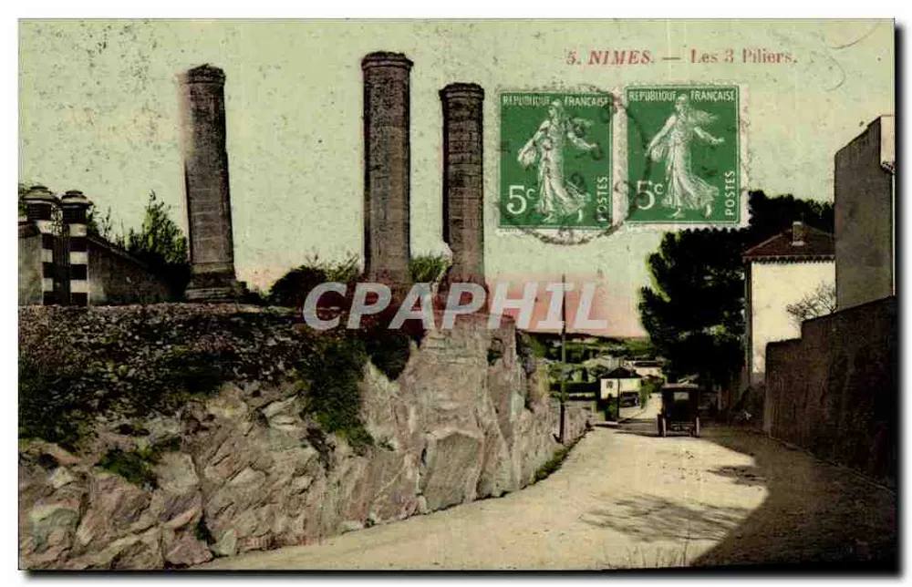 Nîmes — Os 3 Piliers — Editor não identificado, número de série 5 - Frente