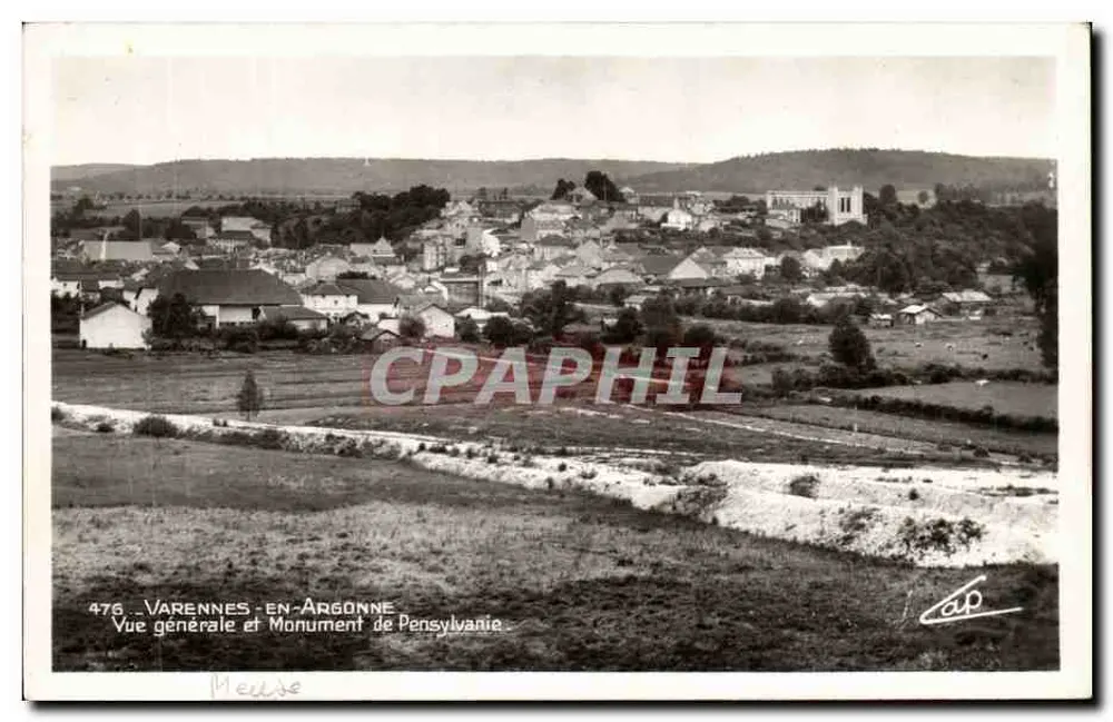 Varennes-en-Argonne — Allgemeiner Blick und Denkmal von Pennsylvania — C.A.P. (49) - Vorderseite