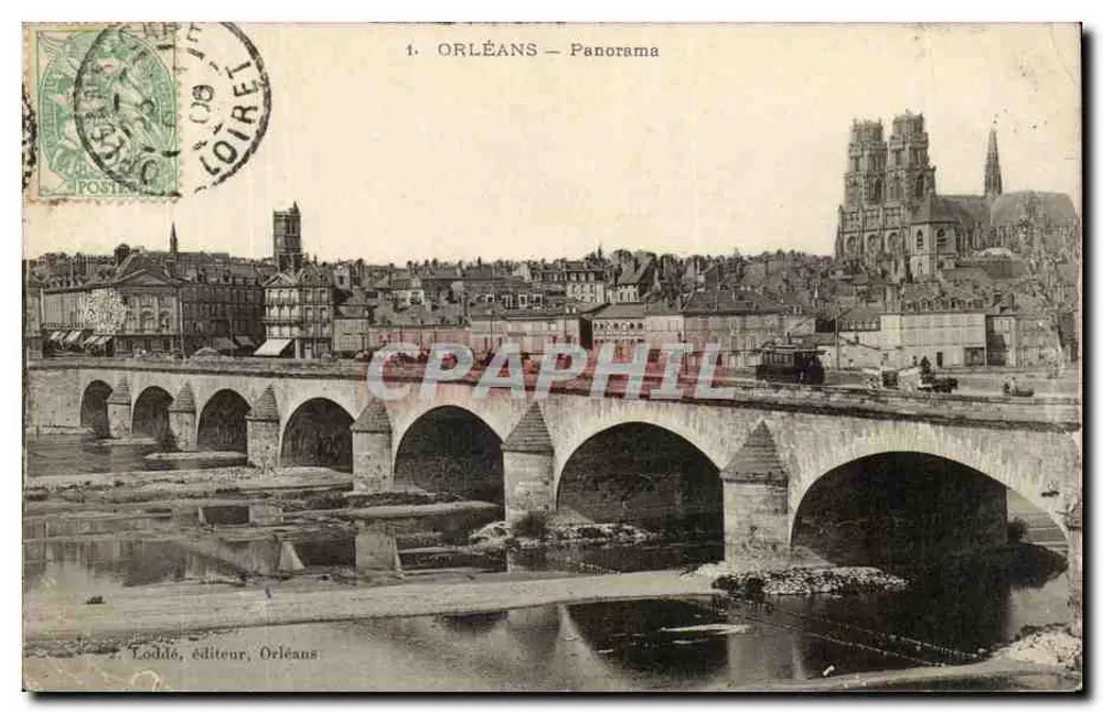 Orléans — Panorama — Loddé, editor, Orléans - Frente