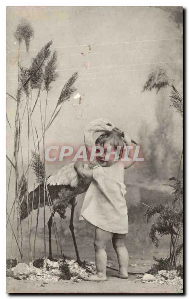 Kind, das mit einer Krähe spielt — Fotostudio — P.F.B. Serie 2947 - Vorderseite