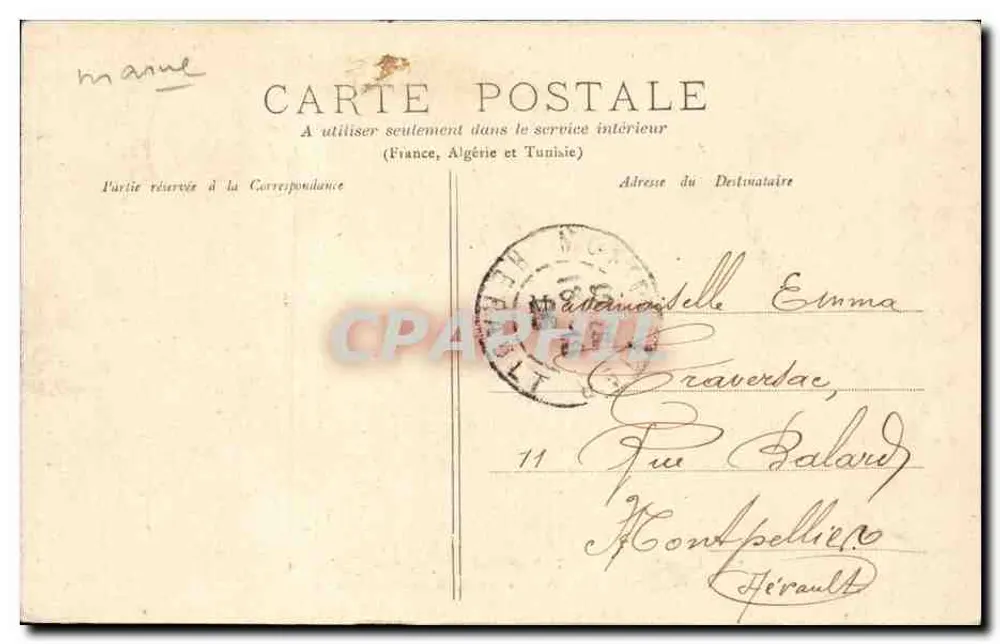 Reims — Estátua do Mariscal Drouet, Conde d'Erlon — Boulevard Gerbert — Boulevard Victor-Hugo - Verso