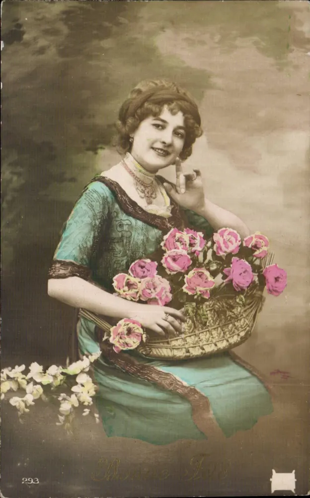 Junge Frau mit einem Rosenkorb — Bonnac Fil — n°293 - Vorderseite