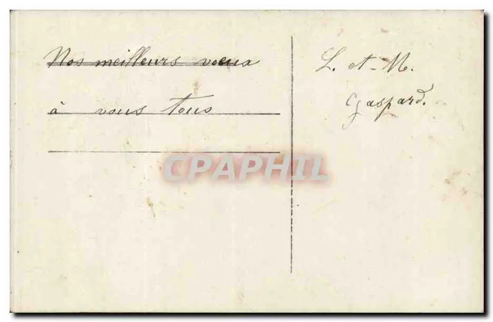 Frau in Lilak-Rock mit Geschenken — 'Heureuse Année' — K.L. n°502 - Rückseite