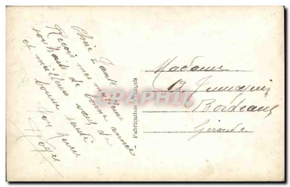 Frau im Federhut — Frohe Weihnachten — Verlag R. C. 327 - Rückseite