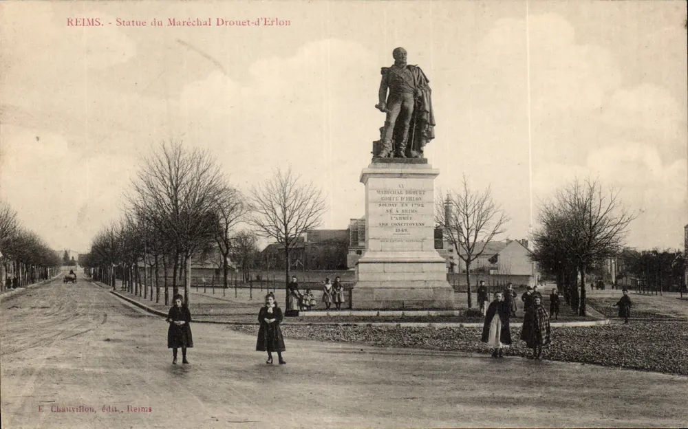 Reims - Estátua do Marquês Drouet-d'Erlon — E. Chauvillon, editor, Reims - Frente