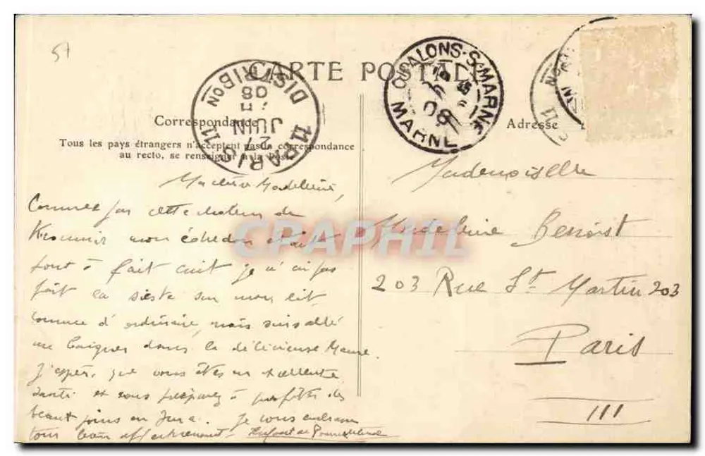Châlons-sur-Marne — Die Apsis und Türme der Kathedrale Saint-Étienne (Restaurierung abgeschlossen 1907) — Unbekannter Verlag, n° 133 - Rückseite