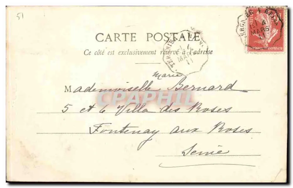 Reims - Catedral (Lado Sul) — vista da fachada gótica — editor não identificado - Verso