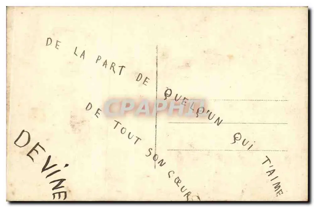 Liebespaar — poetischer Text — DIX PARIS 1521 - Rückseite