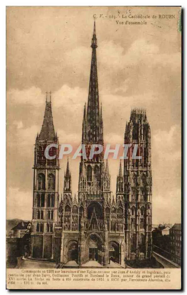 Catedral de Rouen — Vista geral — G. F. - 281 - Frente