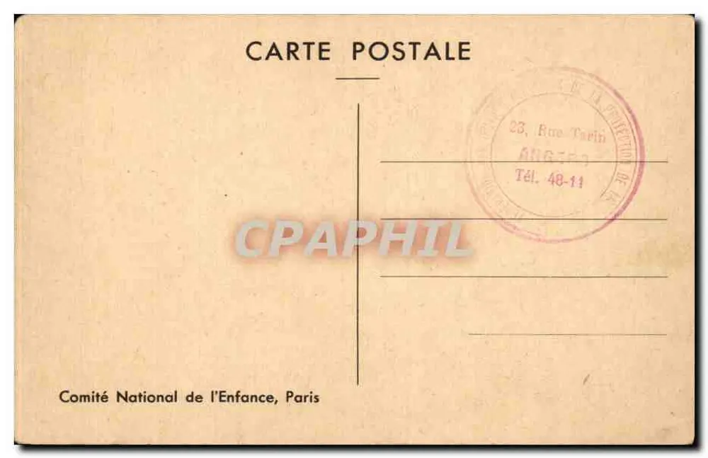 Retrato do Duque d'Angoulême — Foto N.D. — Comitê Nacional da Criança, Paris - Verso