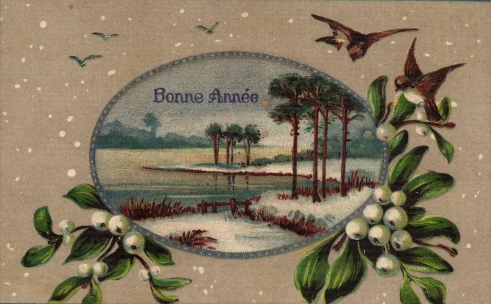 Winterlandschaft — Frohe Weihnachten — Verlag unbekannt - Vorderseite