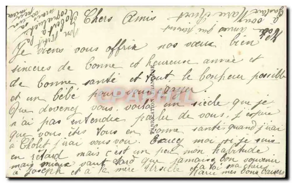 두 명의 젊은 여인 — 새해 인사 — DÉDÉ PARIS 680 - 뒷면
