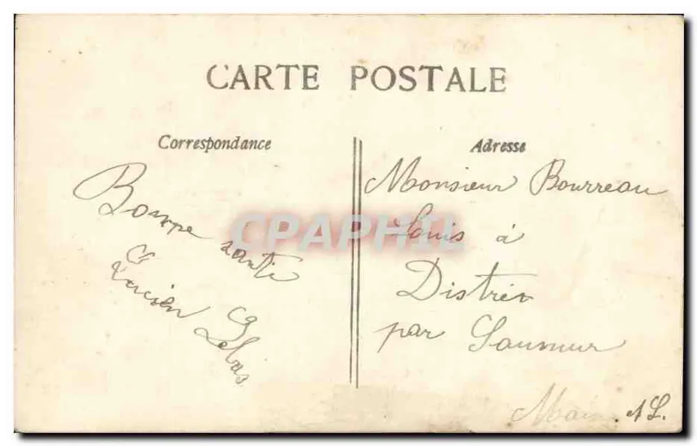 Kleine Mädchen mit Kariertem Hut — Frohe Neujahr — Circe, Paris - Rückseite
