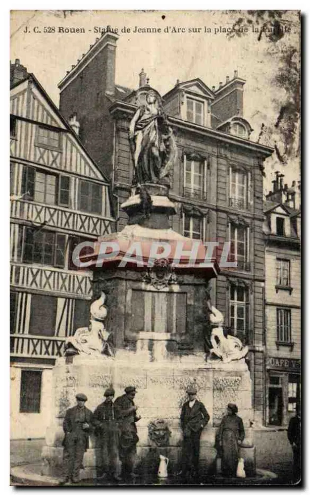 Rouen - Statue der Jeanne d'Arc auf der Place de la Curbelle — J.C. 528 - Vorderseite