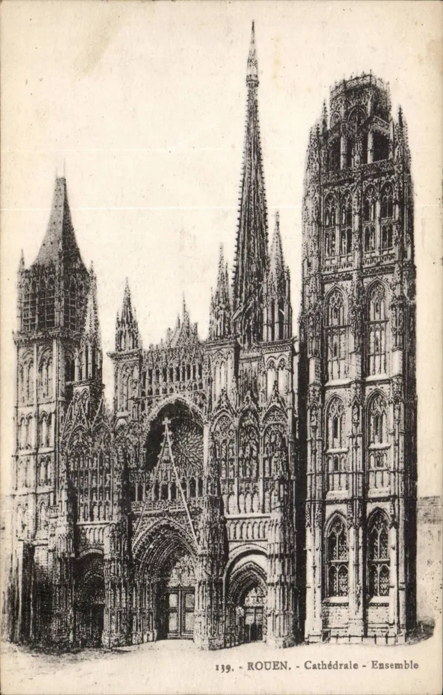 Rouen - Catedral - Conjunto — Editor Cigogne, n° 139 - Frente