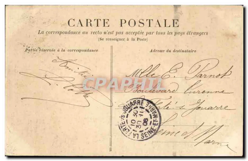 Rouen — Palácio da Justiça. A Torre — Eromotypie C.V. n°276 - Verso