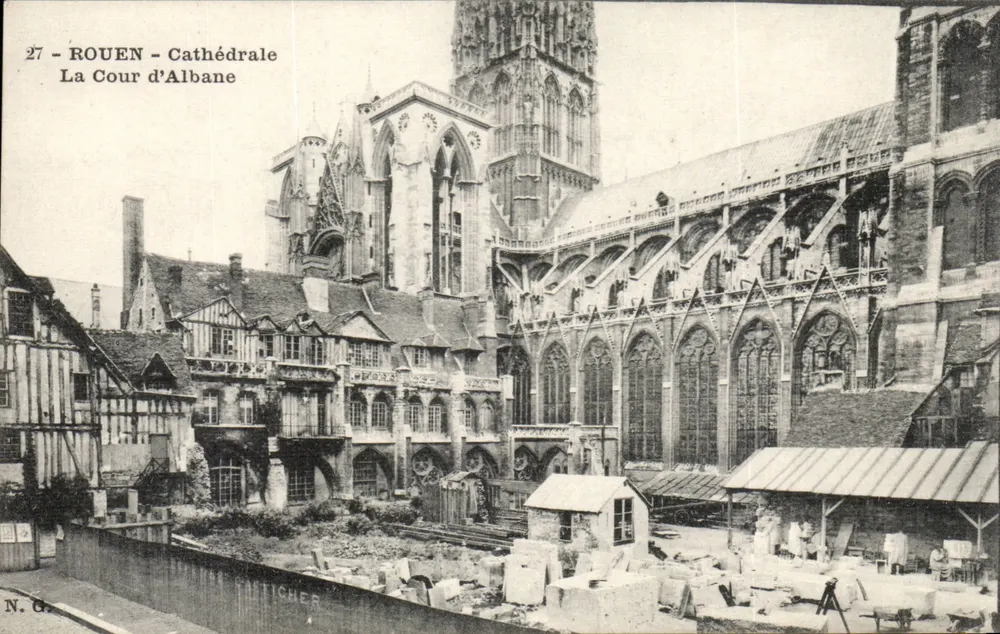 Rouen - Catedral - A Cour d'Albâne — N.G. editor, n° 27 - Frente