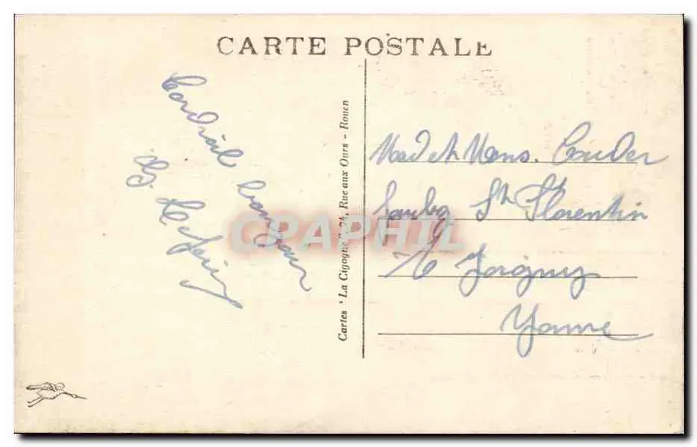 Die Kathedrale von Rouen — Die Buttertürme — Details der Somme — Verleger: Cartes La Cigogne, n°64 - Rückseite