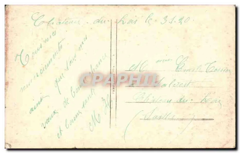 Paar in Abendkleidung — Frohe Neujahr — R.B.L. 1930 - Rückseite