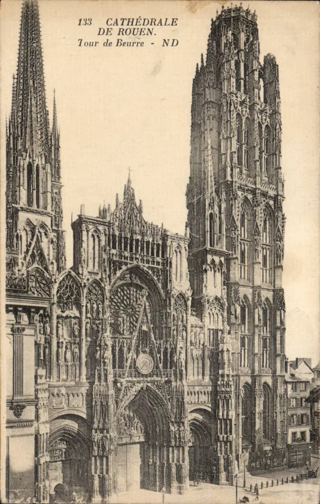 Catedral de Rouen — Torre de Beurre — n°133 - Frente