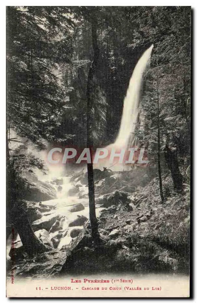 Os Pirineus (1ª Série) — Luchon — Cascata do Coração (Vale do Lys) — n°11 - Frente