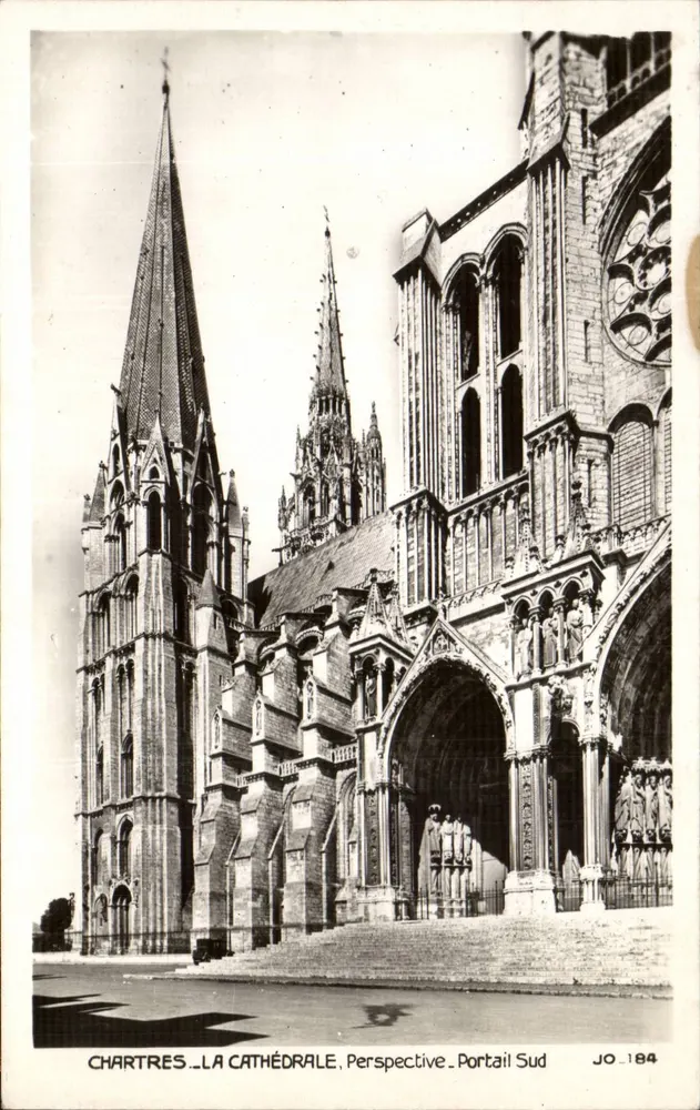 Chartres - A Catedral, Perspectiva - Porta Sul — JO-184 - Frente