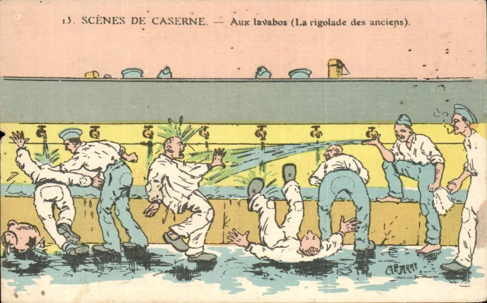 Caserne-Szenen — Am Waschraum (Die alten Scherzbolden) — Gemrat - Vorderseite