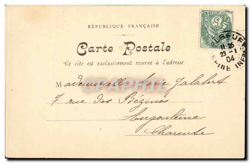 Rouen — Het Paleis van Justitie — Collectie van de Nieuwe Galerijen N° 10 - Achterkant