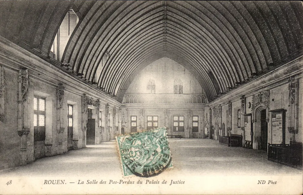 Rouen — Ansicht der Halle der Verlorenen Schritte im Palast der Gerechtigkeit — ND Phot, n°48 - Vorderseite