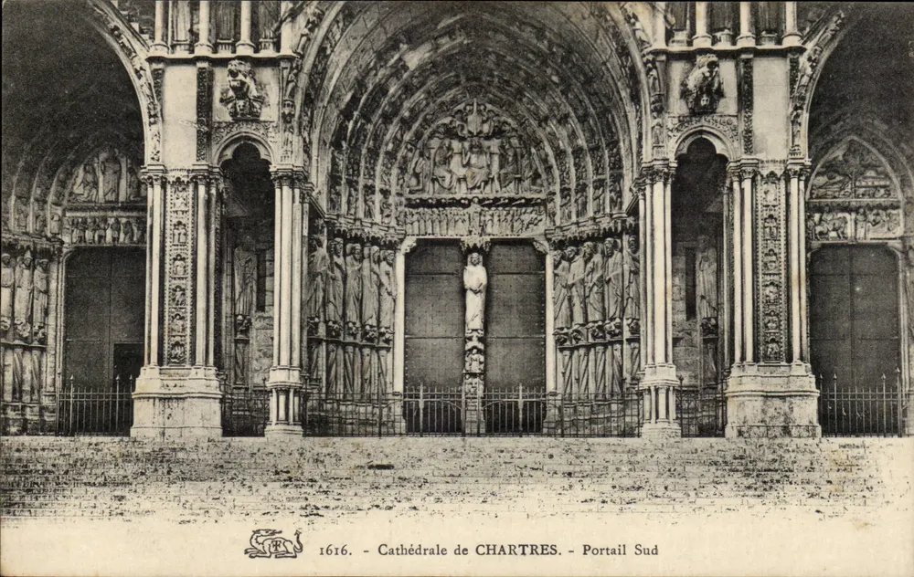 Catedral de Chartres — Portal Sul — n° 1616 - Frente