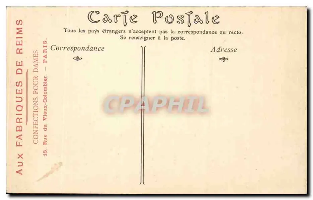 Chartres — Ansicht von der Eure, la Courtille — Verlag ND, Nr. 69 - Rückseite