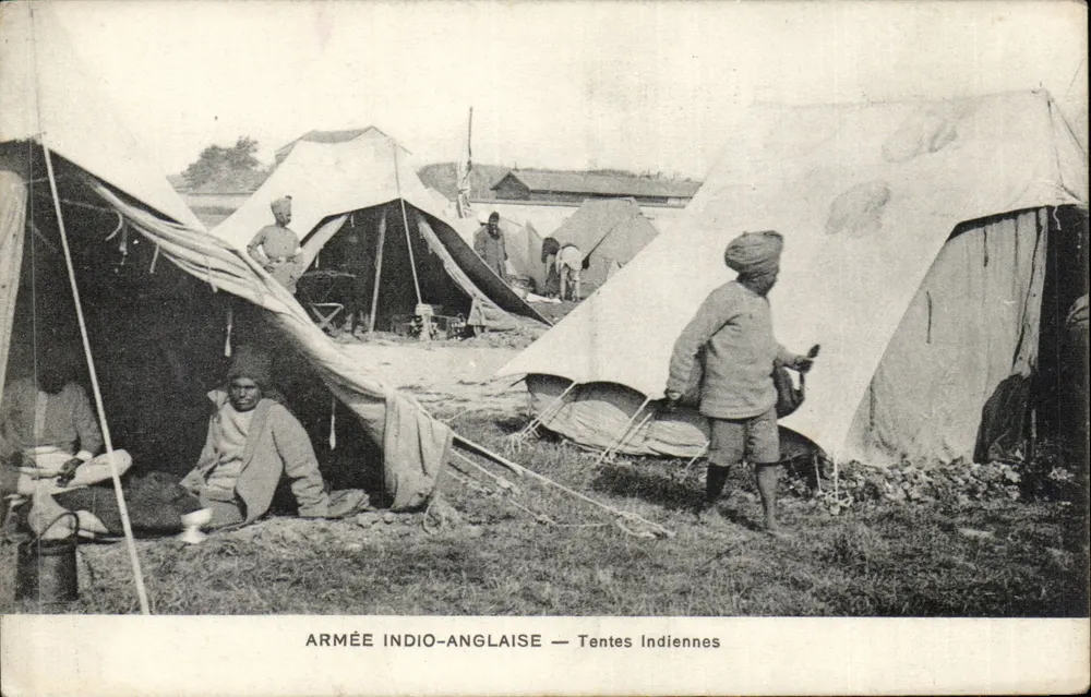 Indo-Britische Armee — Indische Zelte — Verleger unbekannt - Vorderseite