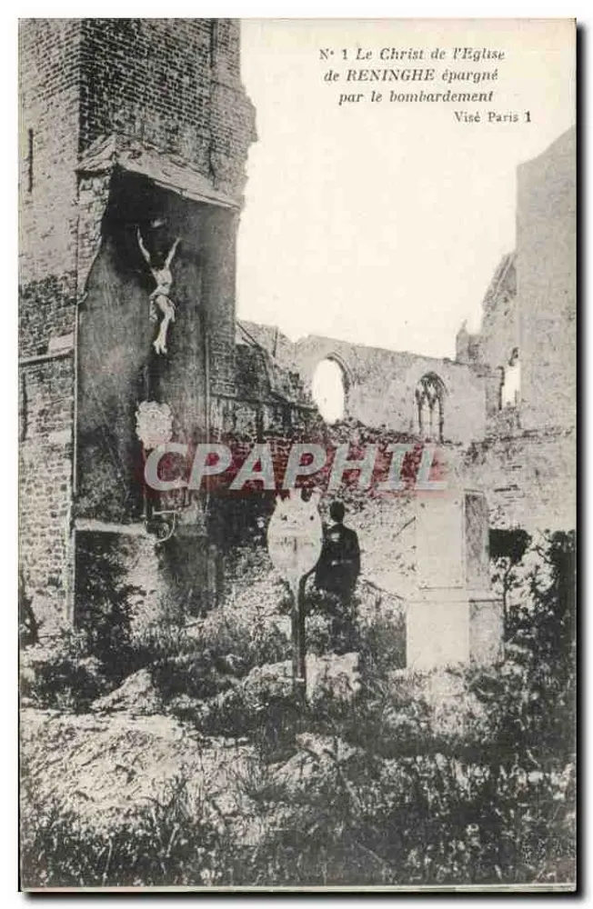 Christus der Kirche in Reninghe, vor dem Bombardement gerettet — Visé, Paris 1 - Vorderseite