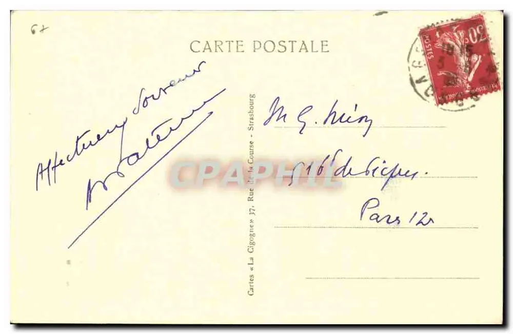La Schlucht (Alt. 1189 m.) — Vista geral — Cartes « La Cigogne » - Verso
