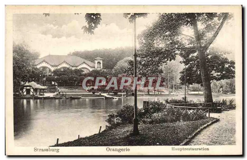Estrasburgo — Orangerie Hauptrestauration — Victor's Kunstverlag, Inh. A. Freyer - Frente