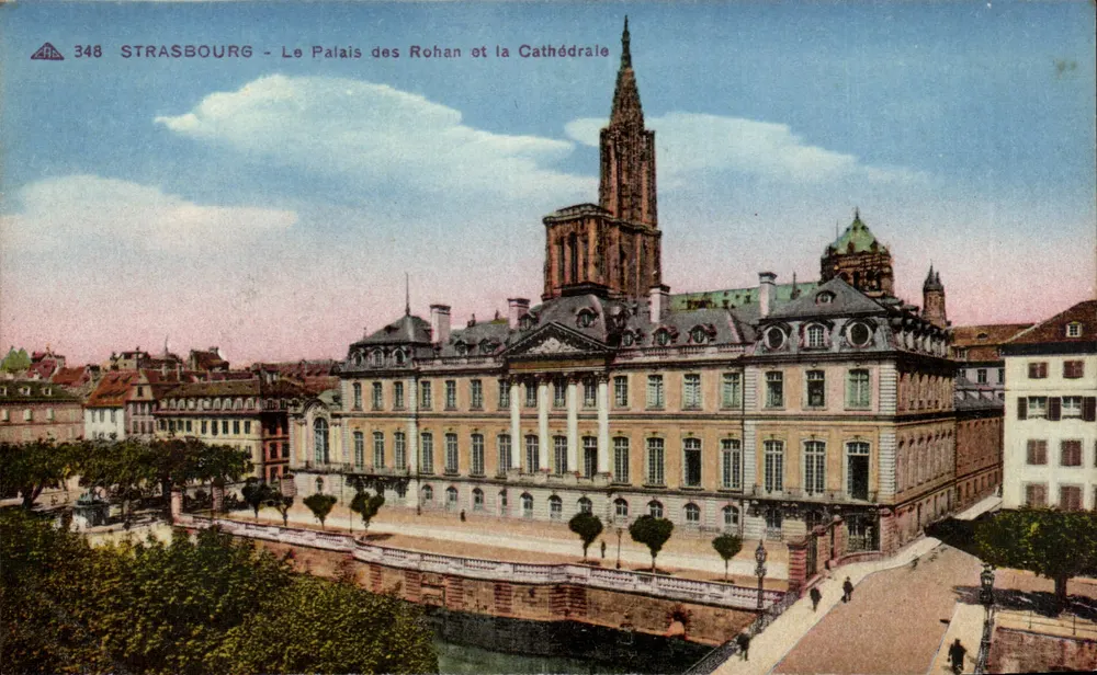 Strasbourg — Das Schloss der Rohan und die Kathedrale — Cie Alsacienne des Arts Photomécaniques, Nr. 348 - Vorderseite