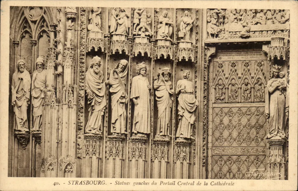 Straßburg - Linke Statuen des zentralen Portals der Kathedrale — Harmignies, n°40 - Vorderseite