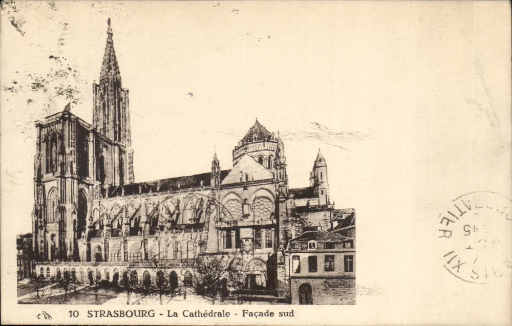 Strasbourg - A Catedral - Fachada sul — editor Strasbourg, n° 10 - Frente