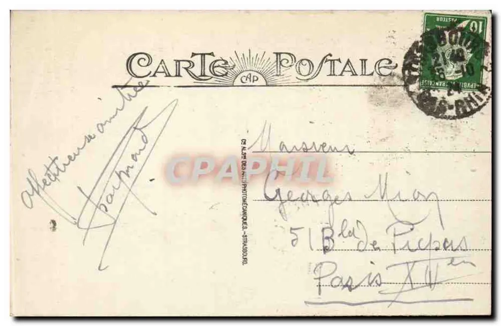 Strasbourg - A Catedral - Fachada sul — editor Strasbourg, n° 10 - Verso