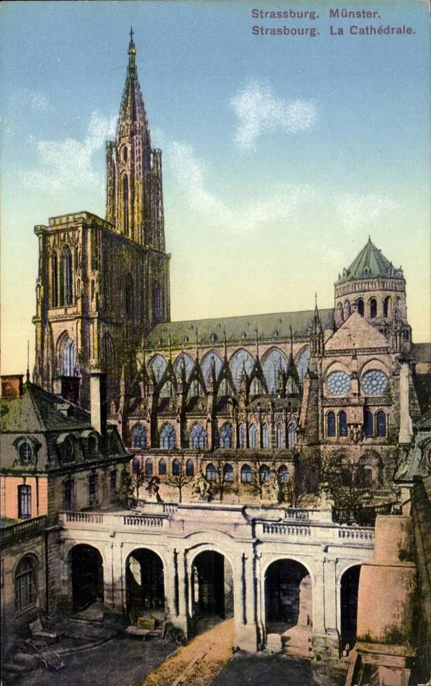 Strasbourg. A Catedral — vista panorâmica — Felix Luib, Kunstverlaganstalt, Strasbourg, E. No. 1921 - Frente