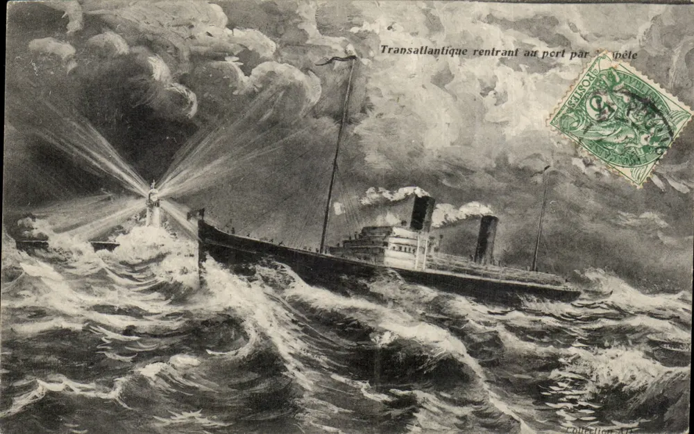 Transatlantischer Frachter, der über die Kapspitze zum Hafen zurückkehrt — Verleger: Collection AP - Vorderseite