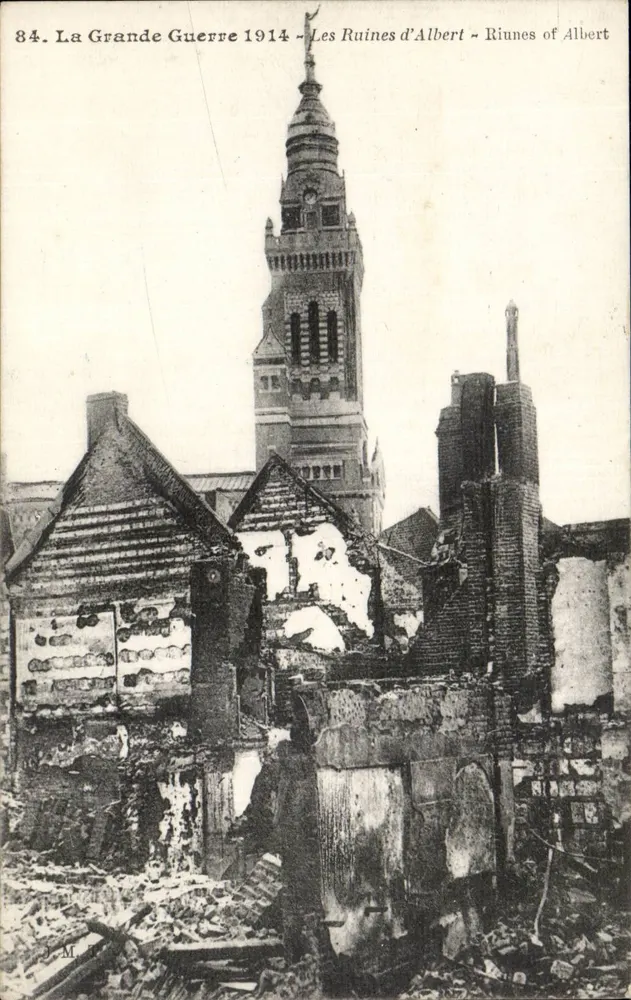 अल्बर्ट के अवशेष — बड़ा युद्ध 1914 के बाद के अल्बर्ट — एडिशन एम. 84 - आगे