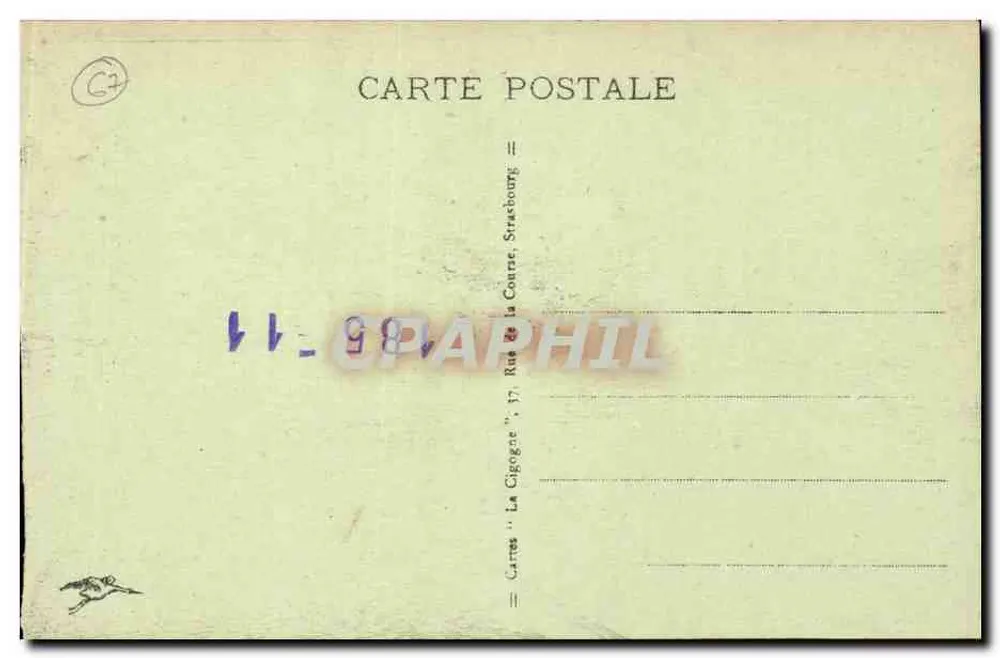 Straßburg - Rue du Bain-aux-Plantes — Verlag 'Cartes "La Cigogne"' - Rückseite