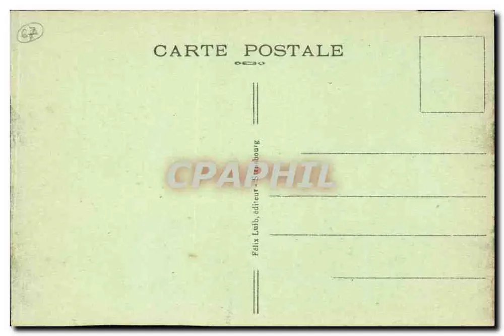 Strasbourg — Place Broglie — Félix Laub, editor Strasbourg - Verso