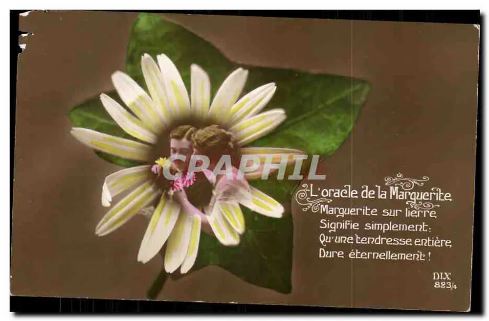 L'oracle de la Marguerite — fleur avec couple au centre — éditeur DIX n° 823/4 - Vorderseite