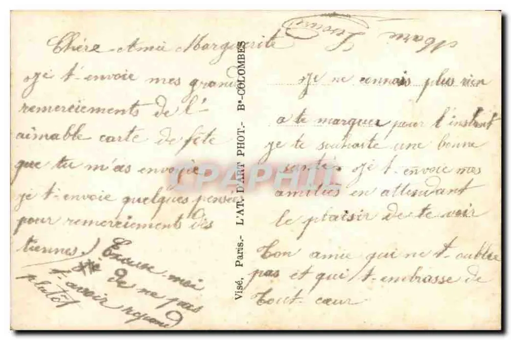 Flores de pensamento — paisagem noturna com lua — Furia 1752 - Verso