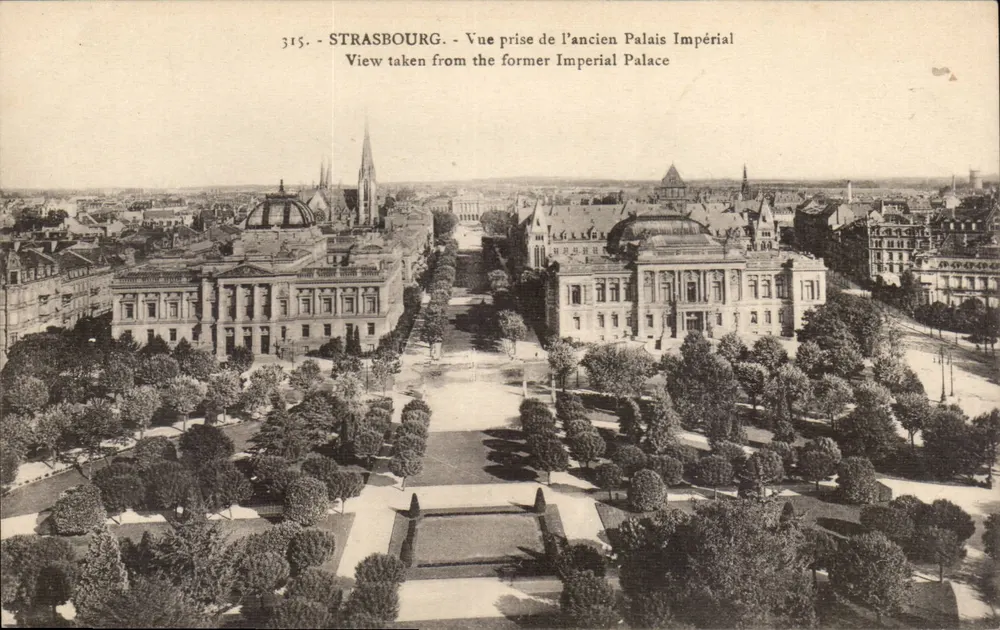Straßburg — Ansicht vom ehemaligen Kaiserpalast — Verlag C. Bergeret, n° 315 - Vorderseite