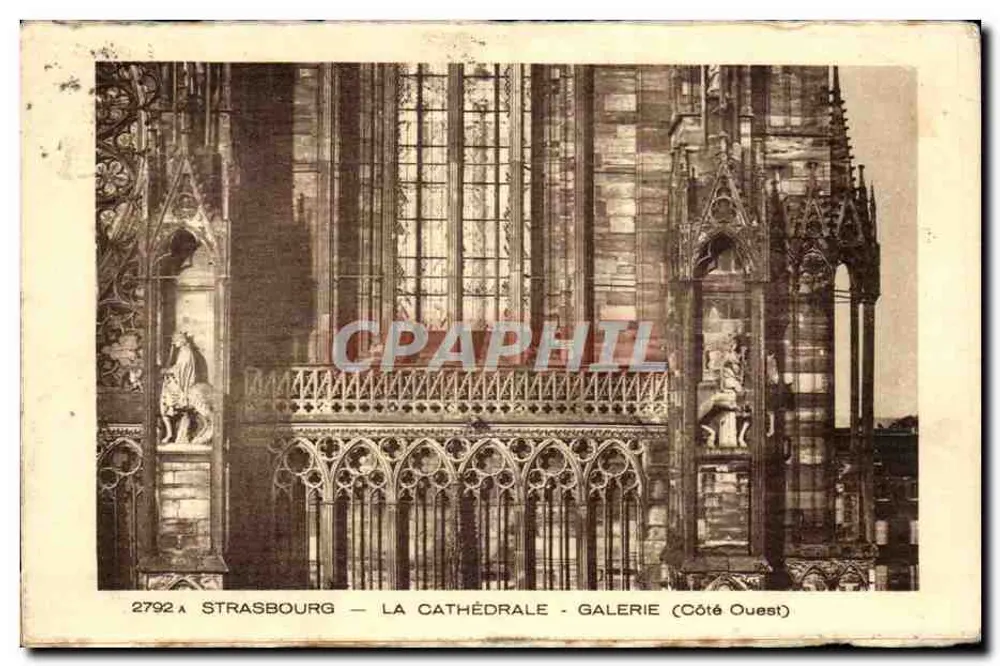 Straßburg — Die Kathedrale — Galerie (Westseite) — Braun & Cie, n°2792 - Vorderseite